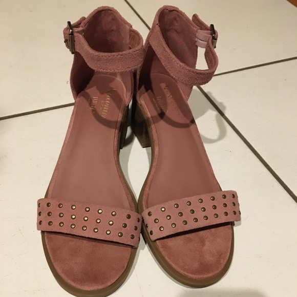 Koolaburra by Ugg Ortholite Bellen Suede Chunky Heeled Sandal - Picture 1 of 7